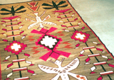 Rug showing colour tone changes